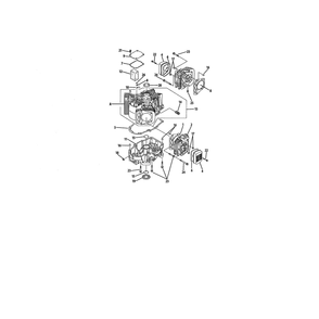 Cylinder & Crankcase Diagram and Parts List for 893999  Cub Cadet Lawn Tractor